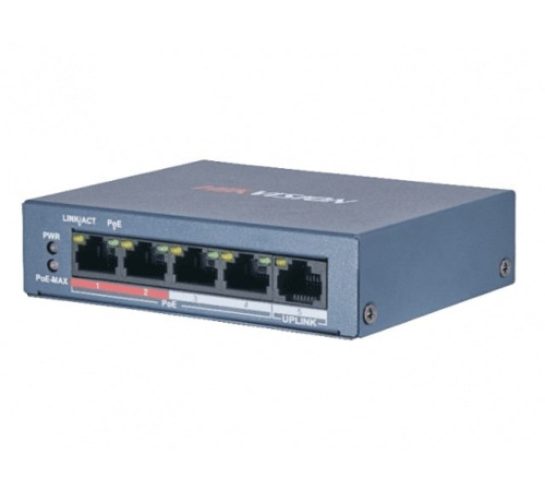 DS-3E0105P-E/M(С). Коммутатор с питанием POE