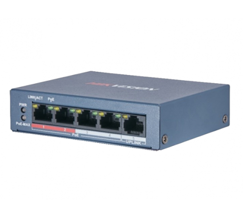 DS-3E0105P-E/M(B). Коммутатор с питанием POE