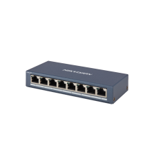 DS-3E0508-E(B) Сетевой коммутатор 8хRJ45 1000Мб; таблица MAC адресов на 4000 записей; пропускная способность 16Гб/с