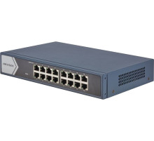 DS-3E0516-E(B) Коммутатор неуправляемый 16 портовый; 16хRJ45 порта 1000 Мбит/с; 8K MAC-адресов; пропускная способн