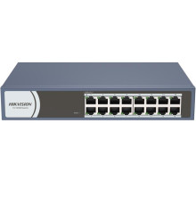 DS-3E0116R-O. Коммутатор сетевой 16 портовый неуправляемый; 16xRJ 45 10/100 Мбит/с; AC 220 В; 0